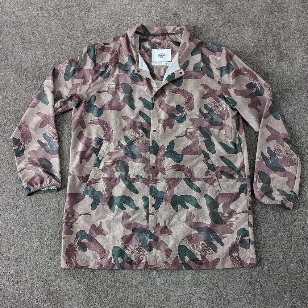 Herschel Supply Co Voyage Wind Jacket Brushstroke Camo/Dark Olive Size XXL